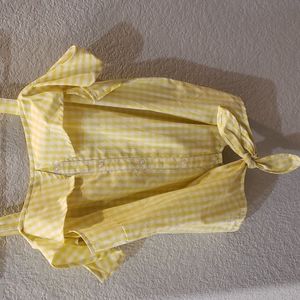 Adorable tie front top